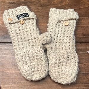 Harley-Davidson Beige Knit Mittens